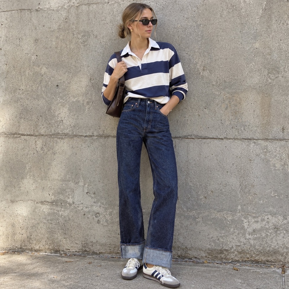 Full Count 0107SS Women’s Wide Straight “Monroe” Denim